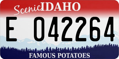 ID license plate E042264