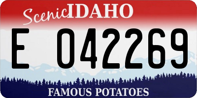 ID license plate E042269