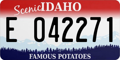ID license plate E042271