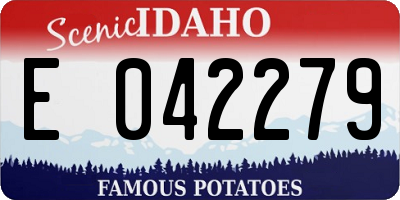 ID license plate E042279
