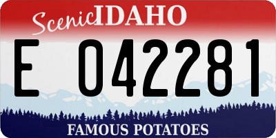 ID license plate E042281