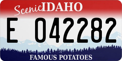 ID license plate E042282