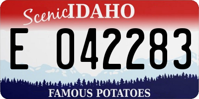 ID license plate E042283