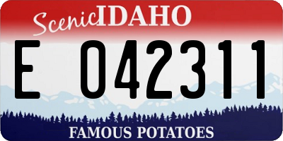 ID license plate E042311