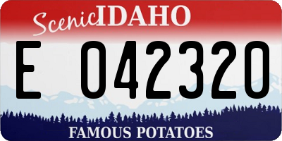 ID license plate E042320