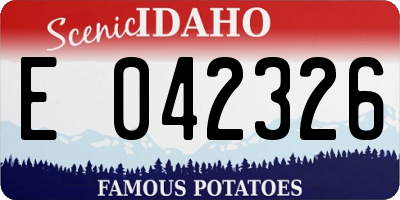 ID license plate E042326