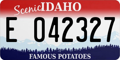 ID license plate E042327