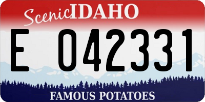 ID license plate E042331