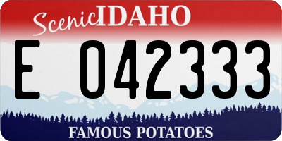 ID license plate E042333