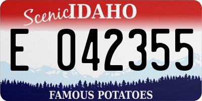 ID license plate E042355
