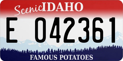 ID license plate E042361