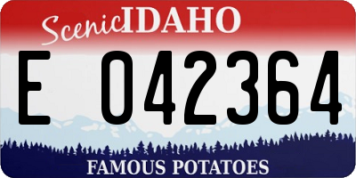 ID license plate E042364