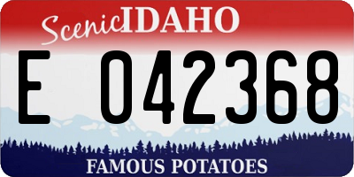 ID license plate E042368