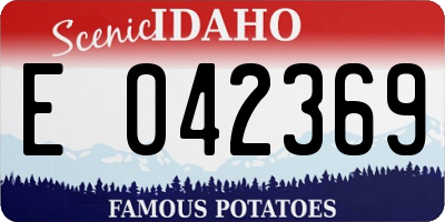 ID license plate E042369