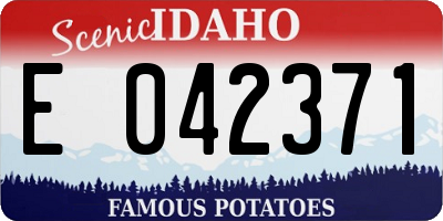 ID license plate E042371