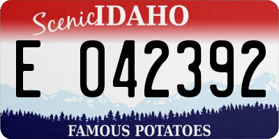ID license plate E042392