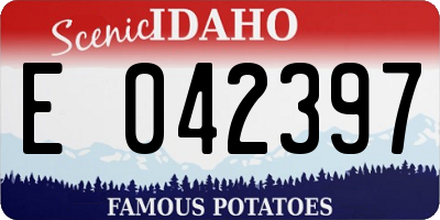 ID license plate E042397