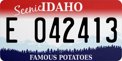 ID license plate E042413