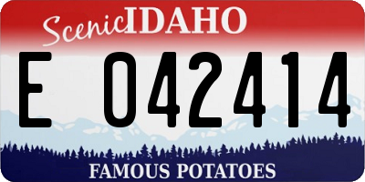 ID license plate E042414
