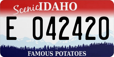 ID license plate E042420