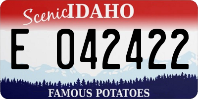 ID license plate E042422