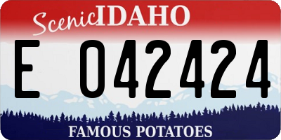 ID license plate E042424