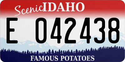 ID license plate E042438