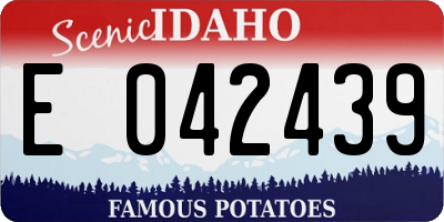 ID license plate E042439