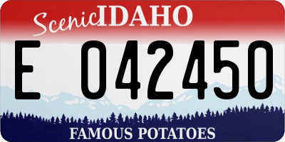ID license plate E042450