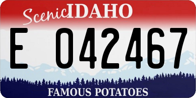 ID license plate E042467
