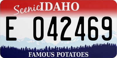 ID license plate E042469