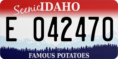 ID license plate E042470