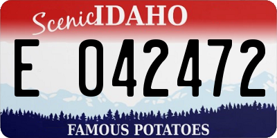 ID license plate E042472