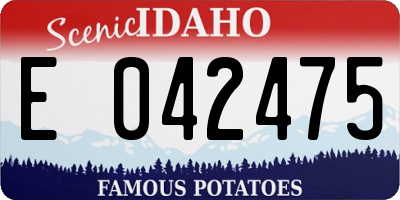 ID license plate E042475