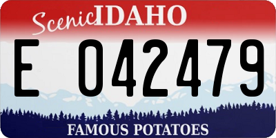 ID license plate E042479