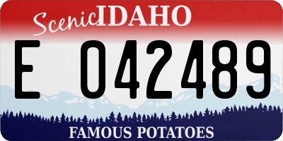 ID license plate E042489