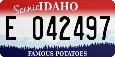 ID license plate E042497