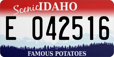 ID license plate E042516