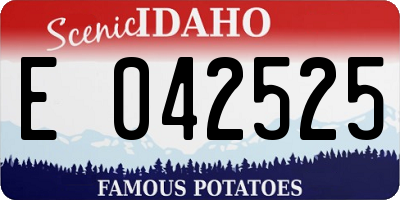 ID license plate E042525