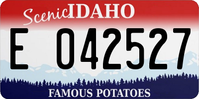 ID license plate E042527