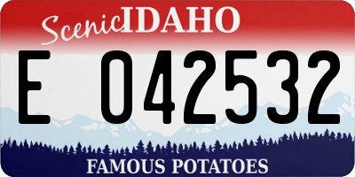 ID license plate E042532