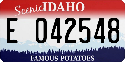 ID license plate E042548