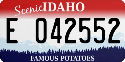 ID license plate E042552