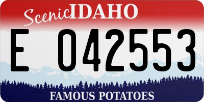 ID license plate E042553