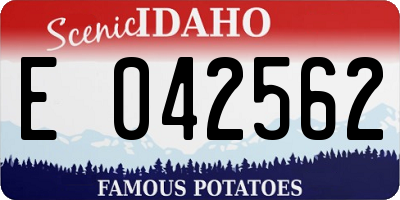 ID license plate E042562