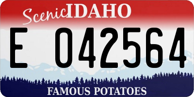 ID license plate E042564