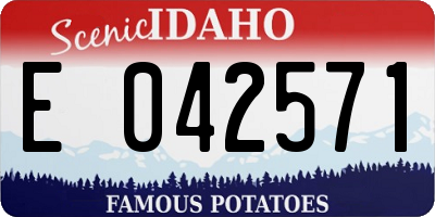 ID license plate E042571