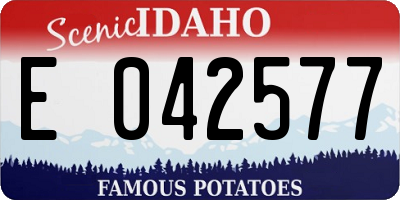 ID license plate E042577
