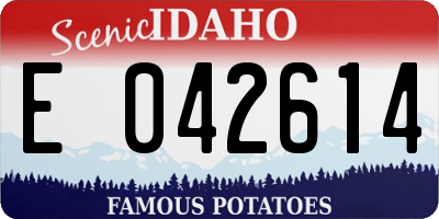 ID license plate E042614