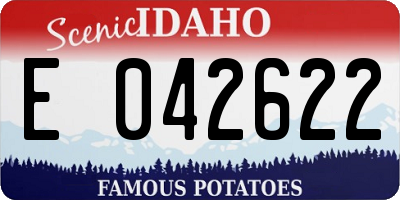 ID license plate E042622